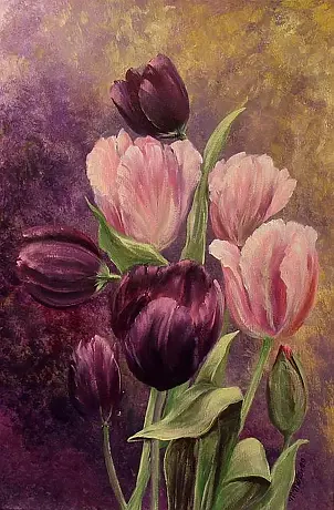 Małgorzata Mutor - Tulips lila roses