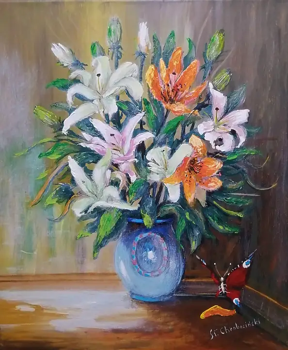 Sławomir Chrobociński, Gigli, Quadro ad acrilico - tela, 50 x 60