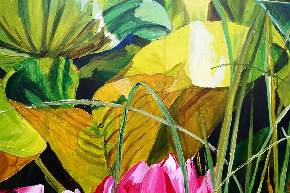 Ewa Słodzińska - Water lilies, Water Lilies, oil painting 100/120 cm