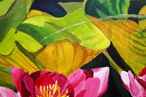 Ewa Słodzińska - Water lilies, Water Lilies, oil painting 100/120 cm