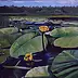 Urszula Wasinska - Water lilies with a frog