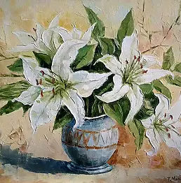 Armenian Art, Лилии, Масляная картина - холст, 70 x 60