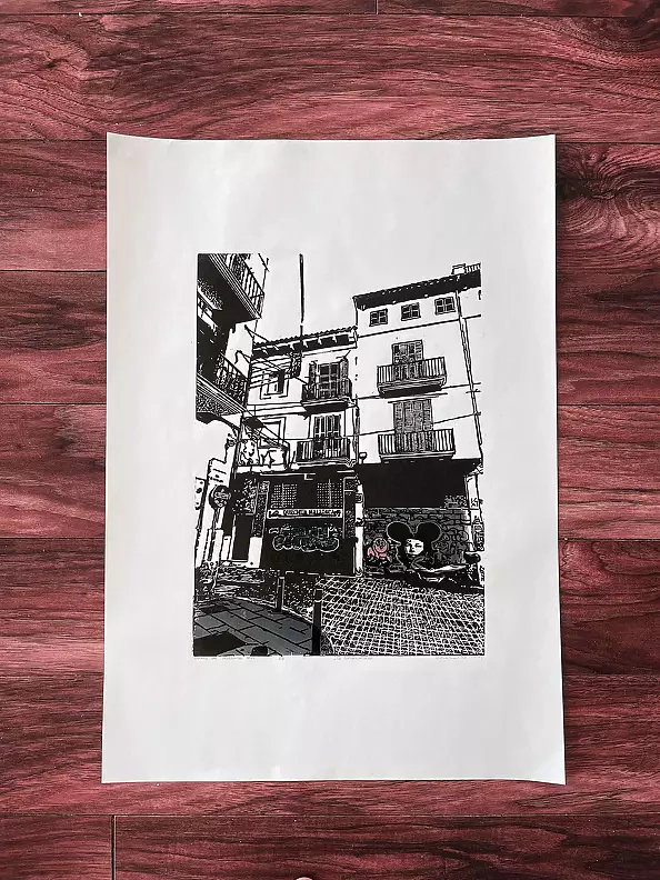 Milena Kowalska - Linocut - "Everyday"