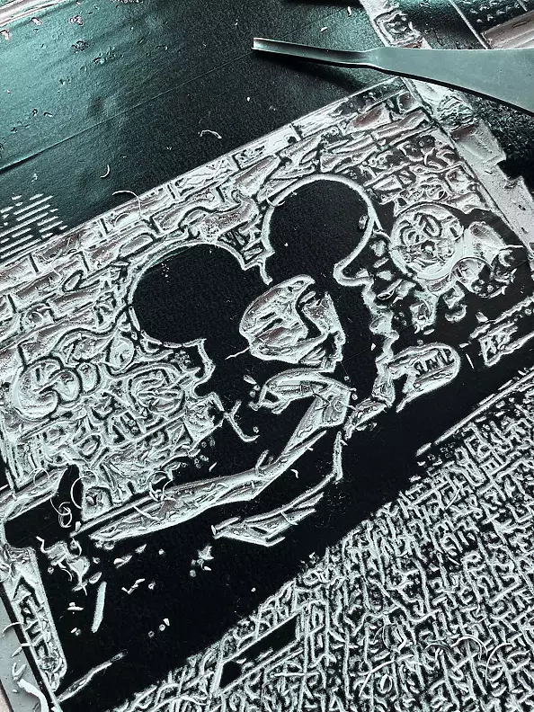 Milena Kowalska - Linocut - "Everyday"