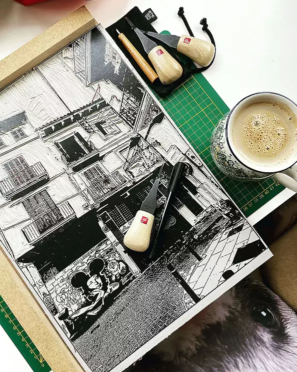 Milena Kowalska - Linocut - "Everyday"