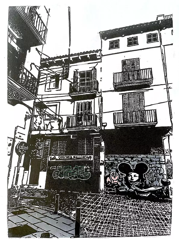 Milena Kowalska - Linocut - "Everyday"