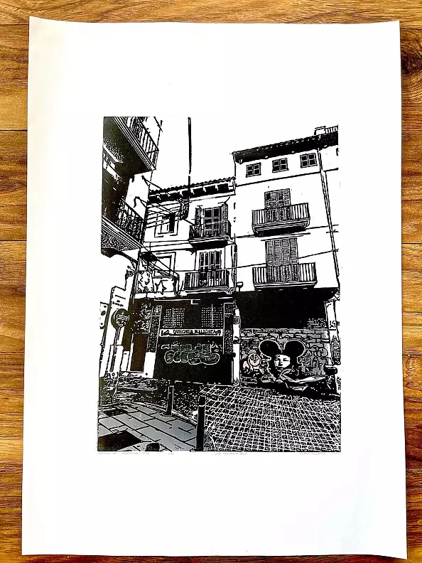 Milena Kowalska - Linocut - "Everyday"