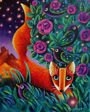 Wiesława Burnat - The fox and the roses