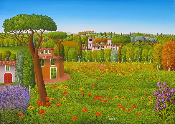 Cesare Marchesini - Town in Tuscany