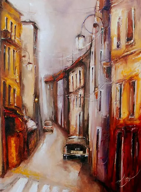 Elżbieta Brożek - Uliczka w Paryżu