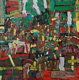 Małgorzata Bryndza, Ливерпуль, Масляная картина - холст, 80 x 80