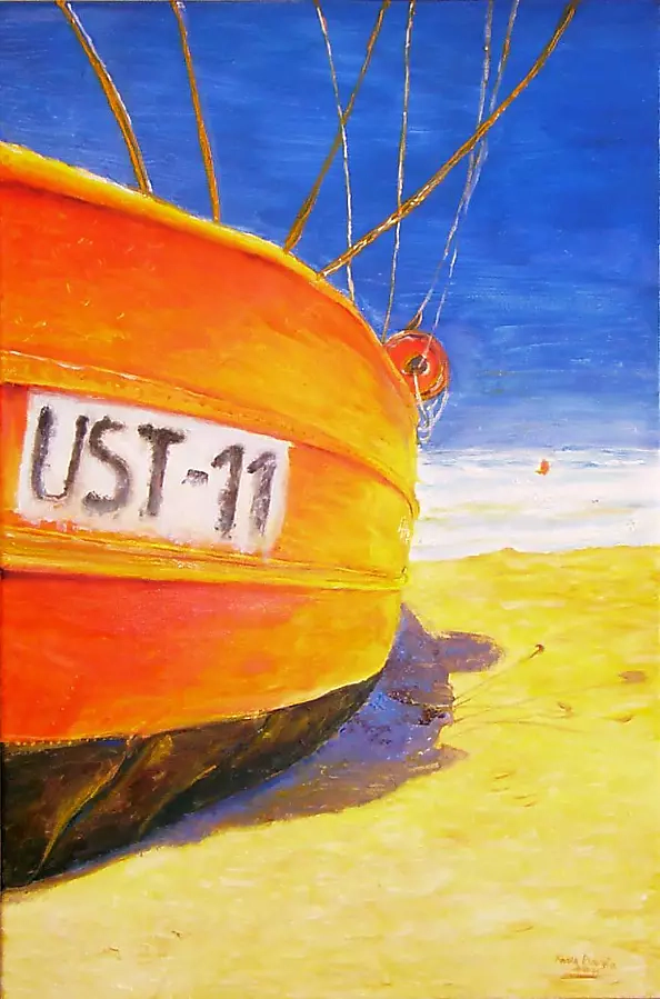 Anna Baryła - Boat on a sunny summer beach