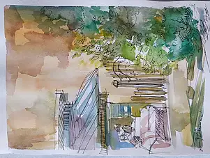 Anna Borcz, glacier, Aquarelles - papier, 30 x 40