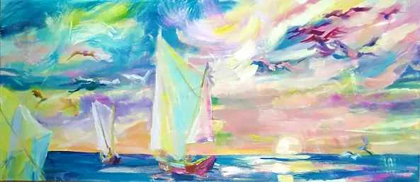 Anna Borcz - Kashubian boats under sails