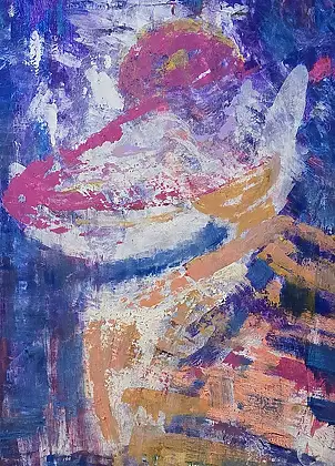 Ewa Mościszko, Lolita, Acrylgemälde - Leinwand, 55 x 75
