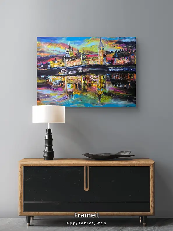 Krystyna Mościszko, Londra, Dipinto acrilico - tela, 70 x 50