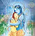 Silvina Ivanova - Lord Shiva con la dea Parvati, accettando il Gange come atterra sulla Terra