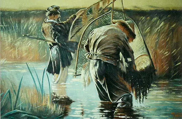 Piotr Sobczyk - catching crayfish