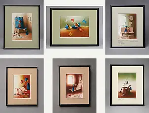 Dariusz Twardoch, People - SET OF 6 WORKS, Pastel - paper, cardboard/paperboard, 9 x 13