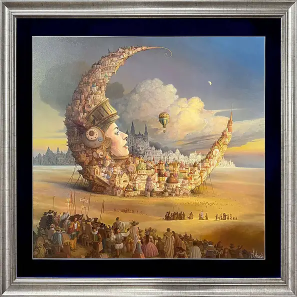 Tomasz Sętowski, Lunapolis, Quadro a olio - tela, 80 x 80