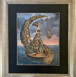 Tomasz Sętowski, Lunar Island, Obraz olejny - płótno, 40 x 50
