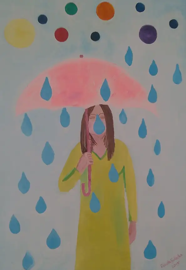 Elżbieta Sulecka, Łzy, Obraz olejny - płótno, 35 x 50