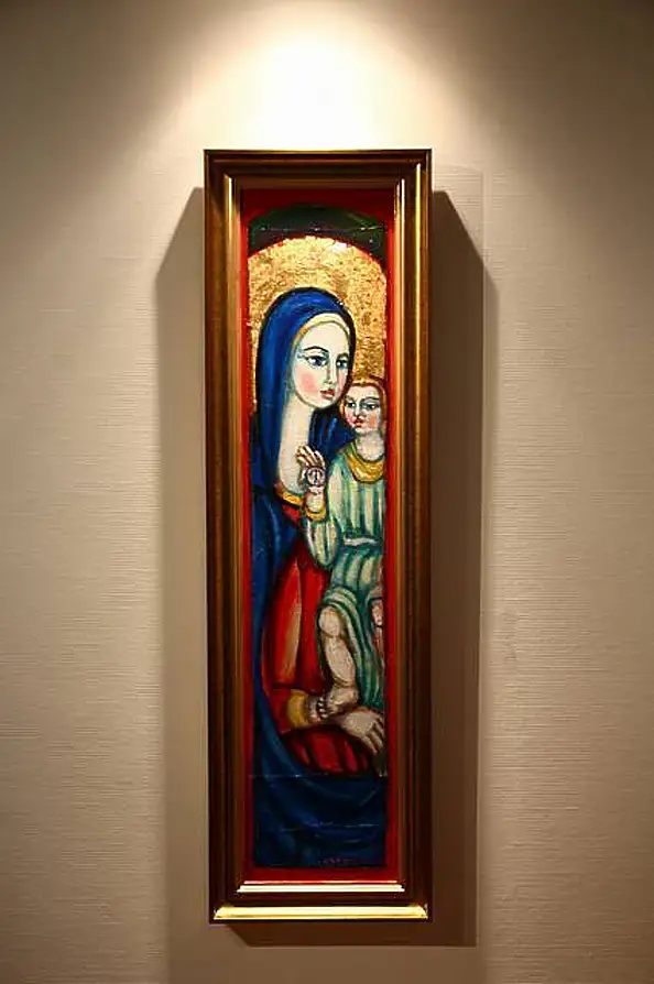Eugeniusz Molski,  MADONNA OF GOOD HOPE, Acrylic painting - canvas, 31 x 107