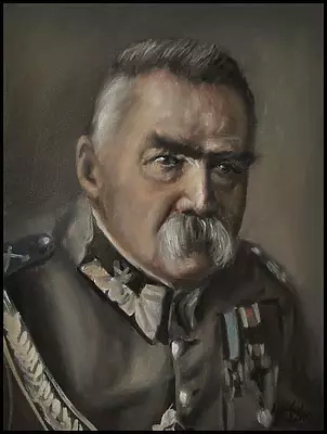 Damian Gierlach - MARSHAL JOSEPH PIŁSUDSKI oil painting 30x40 Damian Gerlach