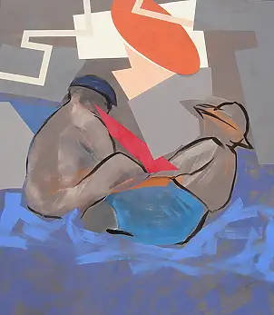 Włodek Warulik, MASURISCHER TAG, Acrylgemälde - Leinwand, 110 x 130