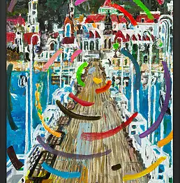 Stanisław Młodożeniec, MOLO SOPOT, Obraz olejny - płótno, 66 x 93