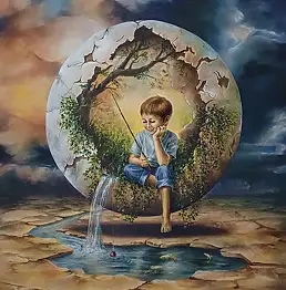 Małgorzata Greguła, MONADA III, Obraz olejny - płótno, 60 x 70