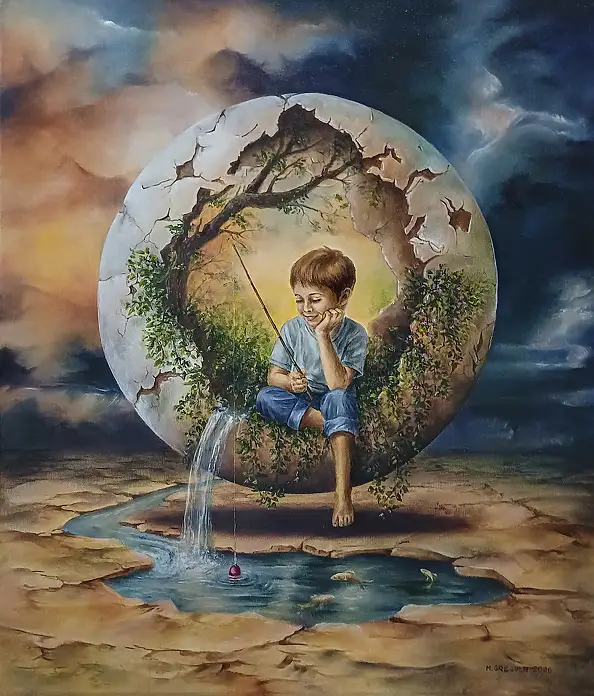 Małgorzata Greguła, MONADA III, Obraz olejny - płótno, 60 x 70