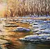 Yana Yeremenko - "MATIN DANS LA FORÊT", paysage d'hiver, dessin au pastel