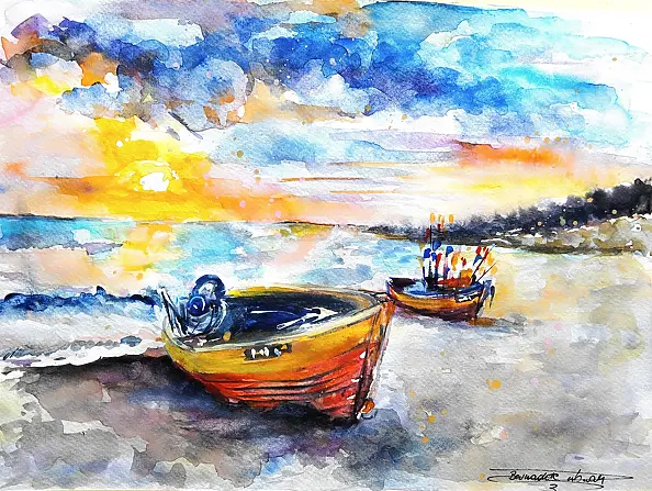 Bernadeta Nowak - MORSKIE OPOWIEŚCI - KUTRY NA PLAŻY