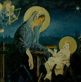 Henryk Gorecki, материнство,  - плита, 49 x 36
