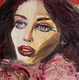 Justyna Anthony, Madame, Ölbild - Leinwand, 40 x 30