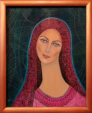 Krystyna Ruminkiewicz - Madonna on wood