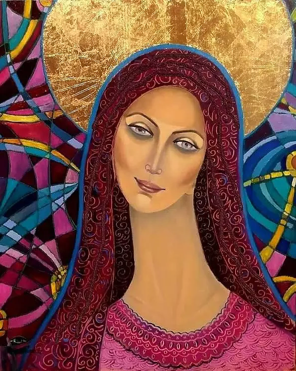 Krystyna Ruminkiewicz - Madonna on a plank in gold