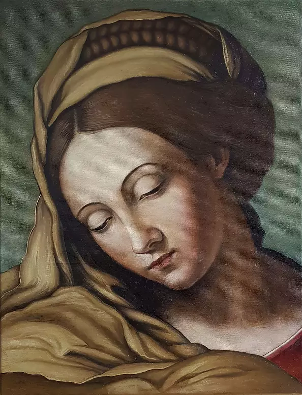 Joanna Ordon - "Madonna w różanej girlandzie"