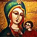 Eugeniusz Molski, Madonna with Child, Acrylic painting - panel, 50 x 30
