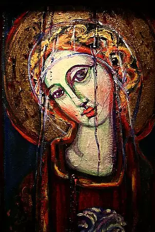 Eugeniusz Molski - Madonna with a flower