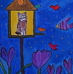 Agata Rak - Magiczne koty - Gość w domu kwiatów