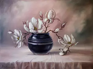 Lidia Olbrycht - Magnolia in a Vase
