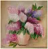 Grażyna Potocka - May lilas peinture à l'huile 57-57cm