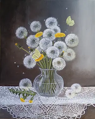 Luba Santkiewicz, Mai-Sonnen, Acrylgemälde - Leinwand, 40 x 50