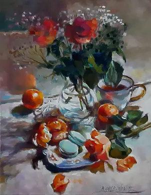 Barbara Gulbinowicz - Macarons, mandarini e rose