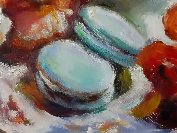 Barbara Gulbinowicz - Macarons, mandarini e rose