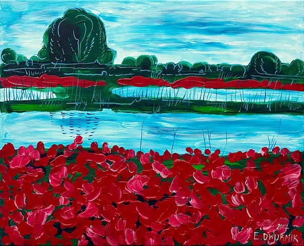 Edward Dwurnik - Maki - OBRAZ OLEJNY