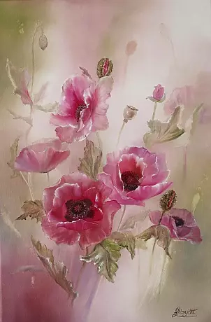 Lidia Olbrycht - Garden Poppies Impresja
