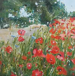 Magdalena Skrzyńska - Maki / Three cornflowers